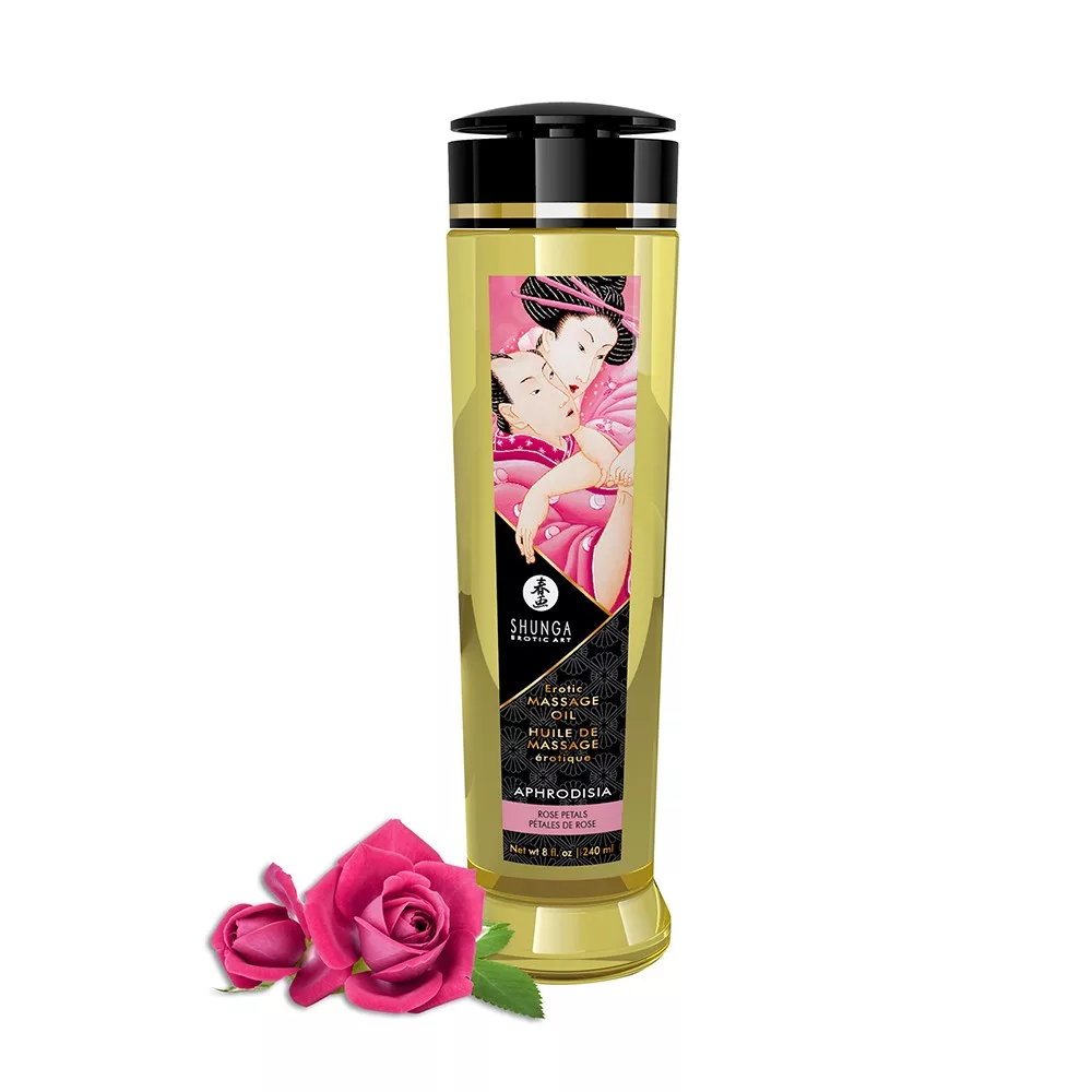 Huile de massage aphrodisiaque à la rose 240ml