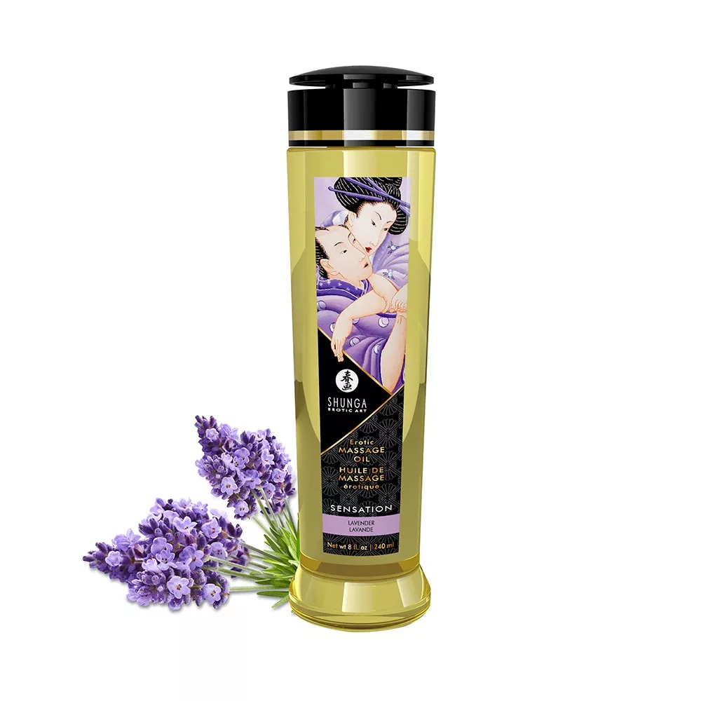Huile de massage Sensation lavande aphrodisiaque 240ml