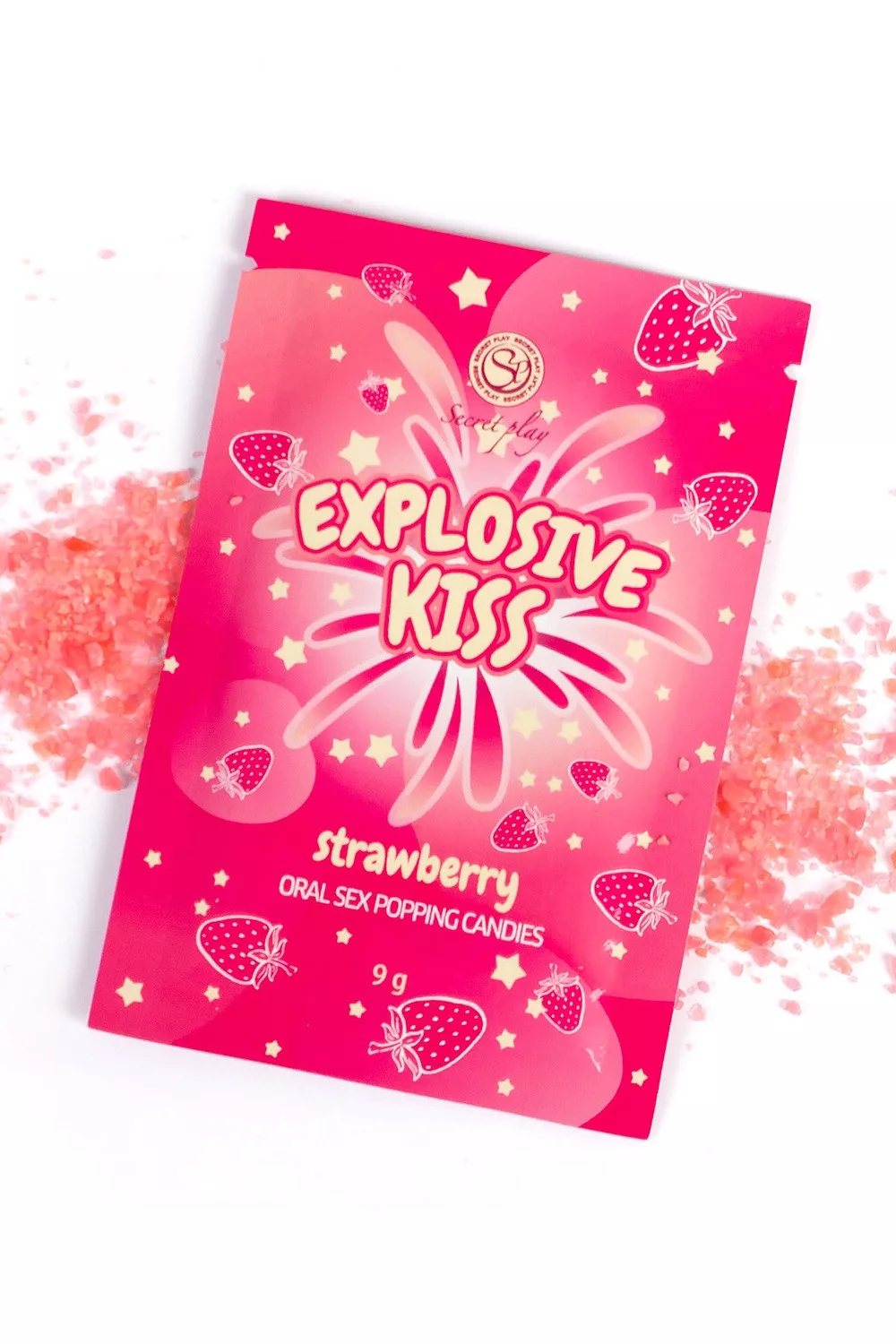Bonbons pétillants à la fraise spécial sexe oral