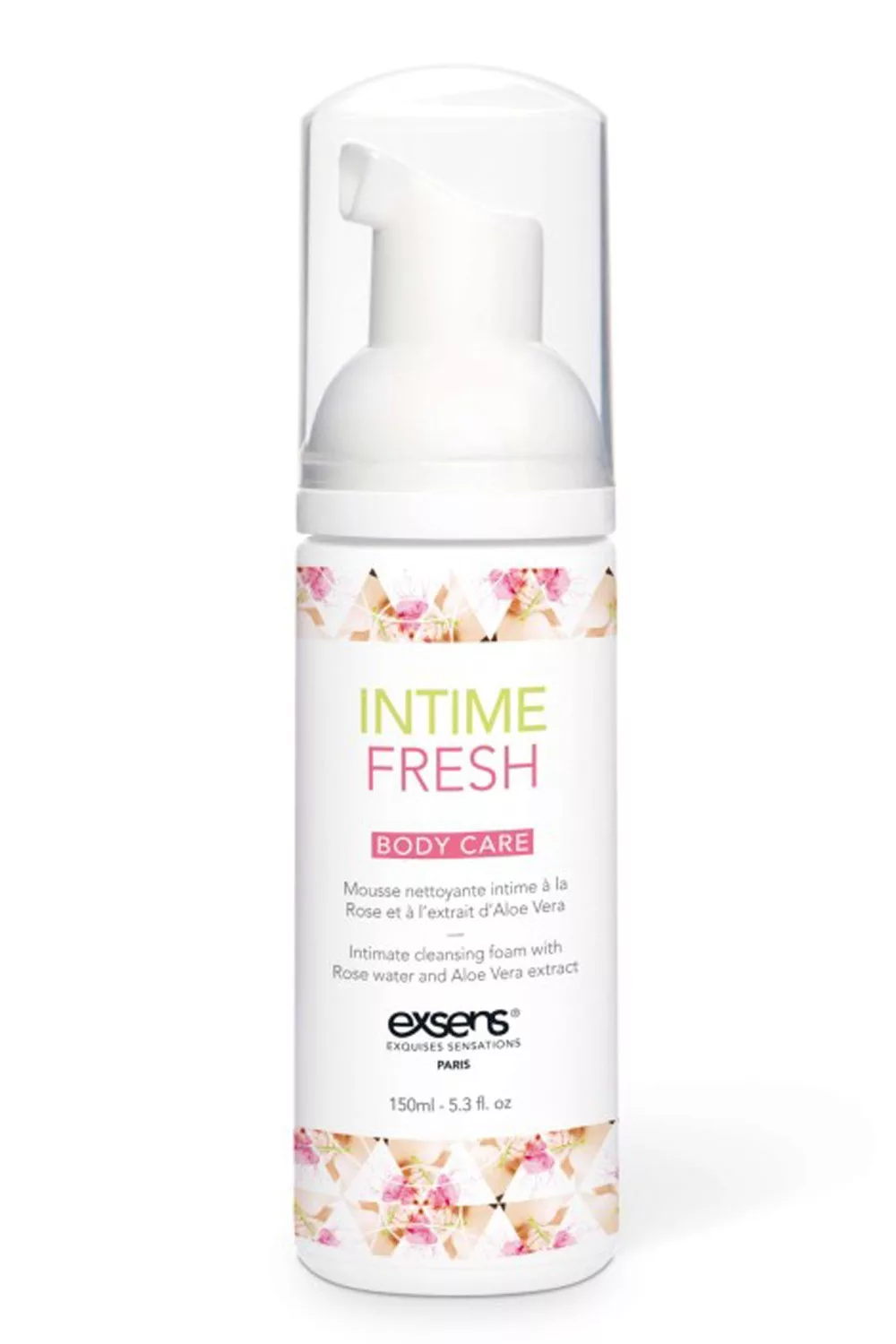 Mousse nettoyante intime à la rose de Damas et à l'extrait d'Aloe Vera 150ml