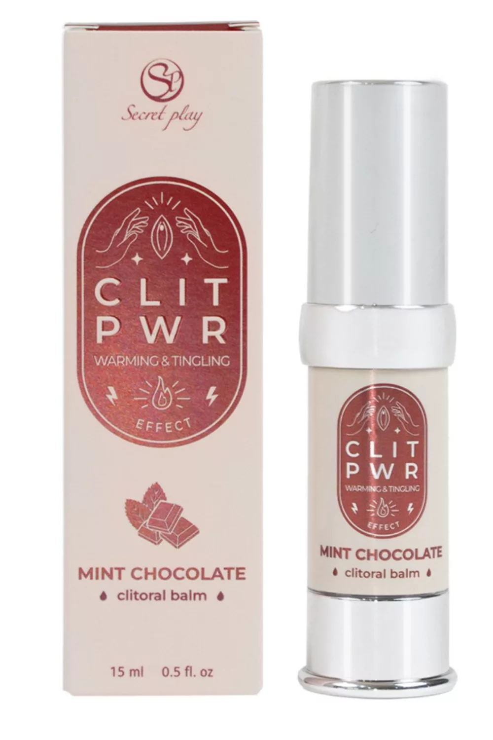 Baume stimulant chauffant pour clitoris Menthe Chocolat 15ml