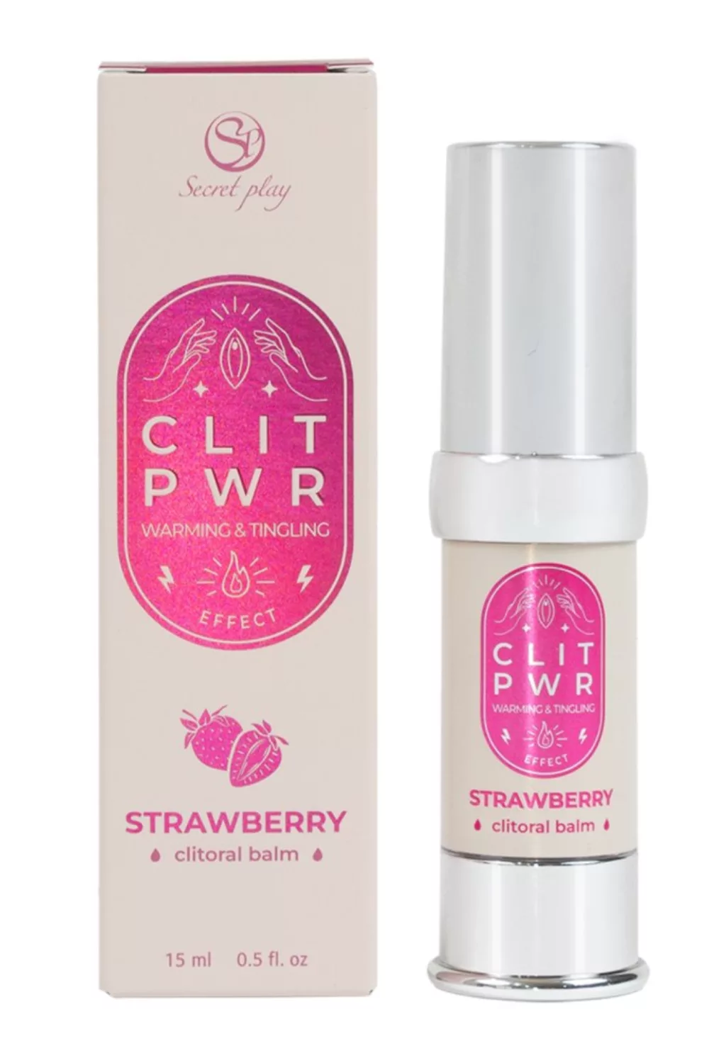 Baume stimulant chauffant pour clitoris Fraise 15ml