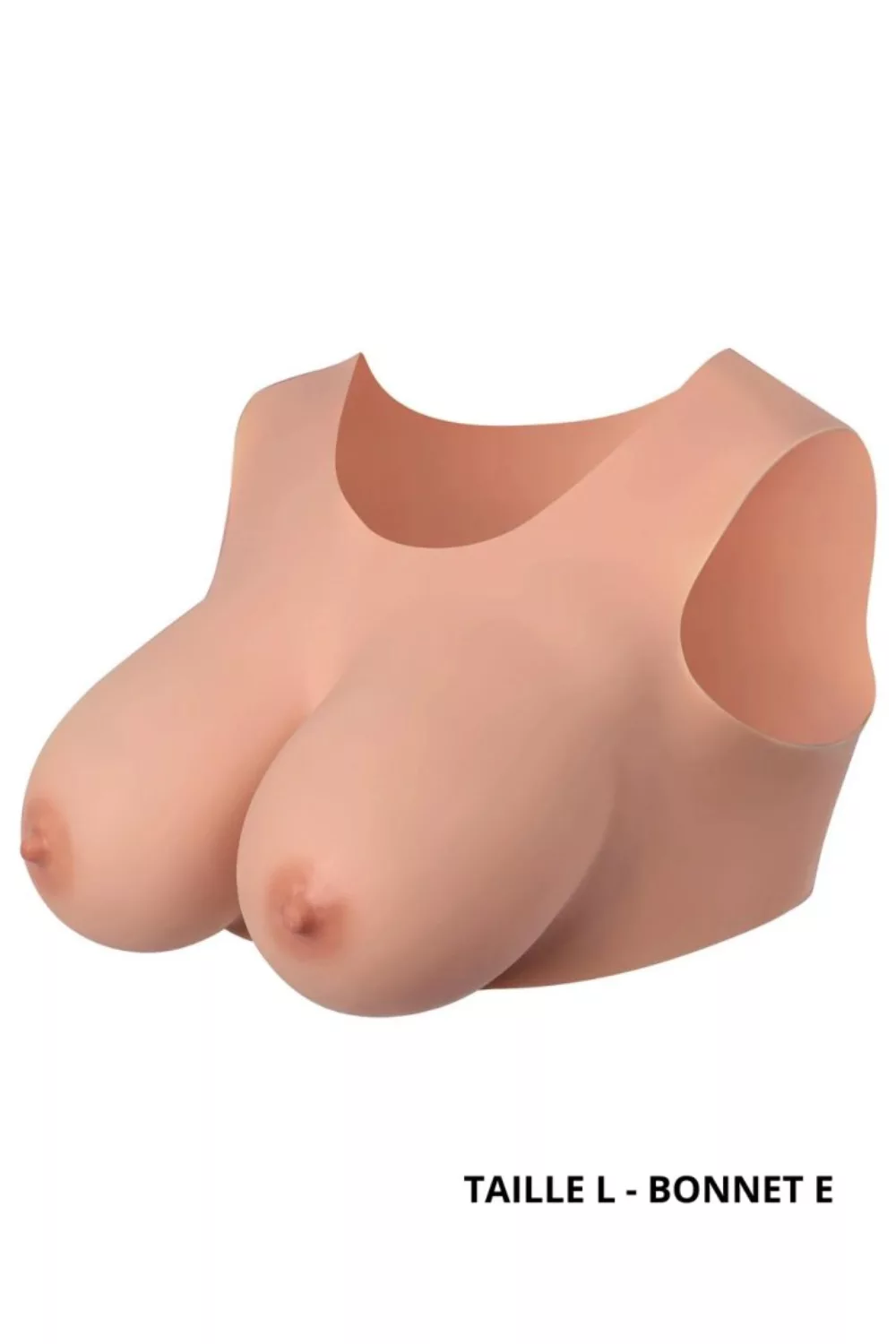 Buste seins réaliste couleur peau claire Taille L Bonnet E