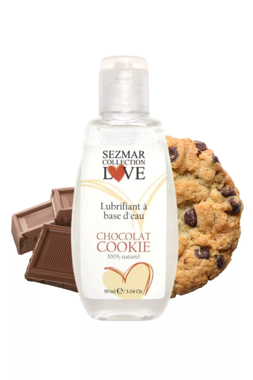 Lubrifiant à base d'eau 100% naturel Chocolat Cookie 90 ml