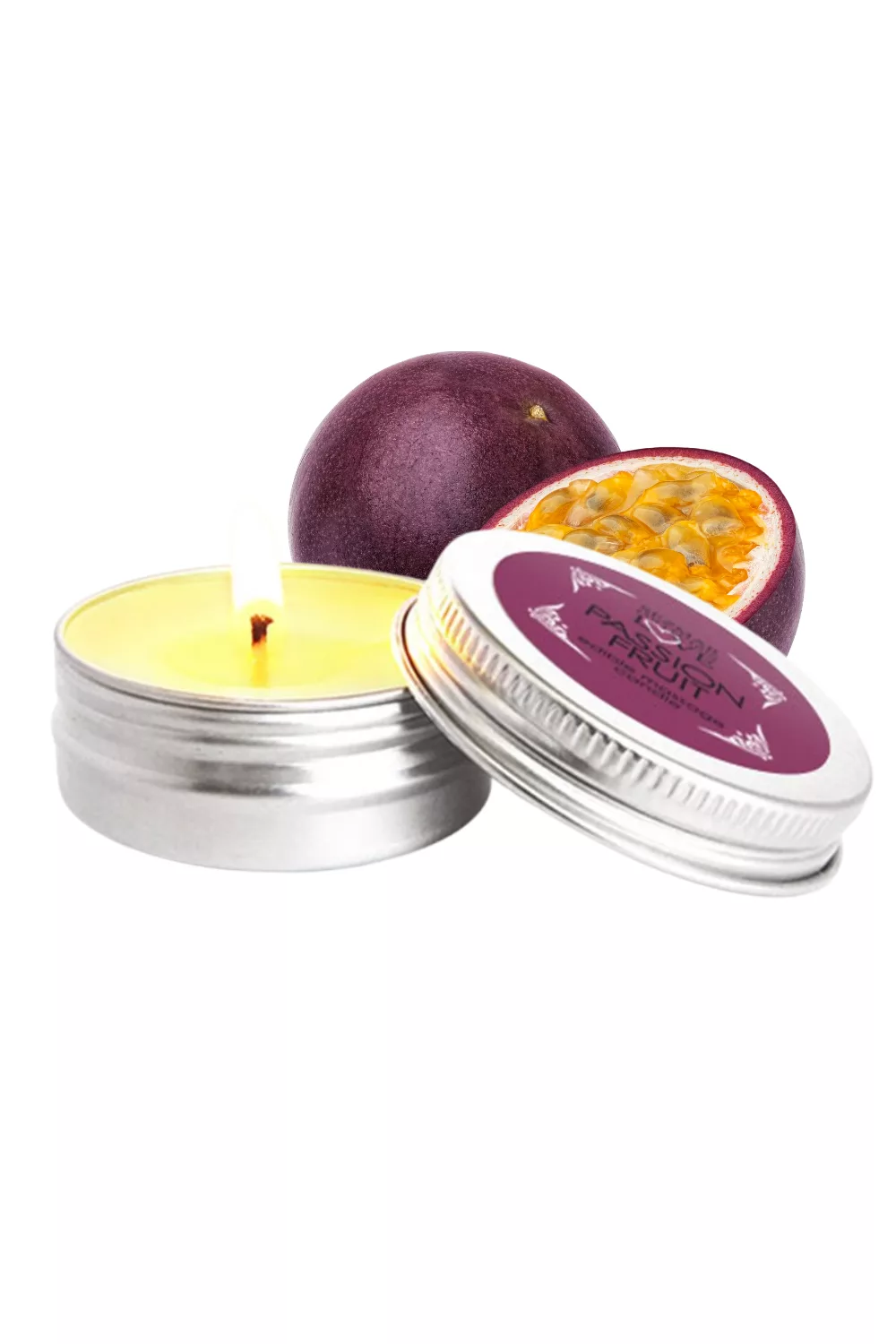 Mini Bougie de massage fruit de la passion 30ml 100% naturelle