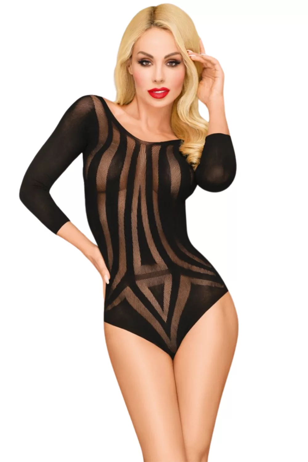 Body fantaisie manche trois quart noir Under my spell