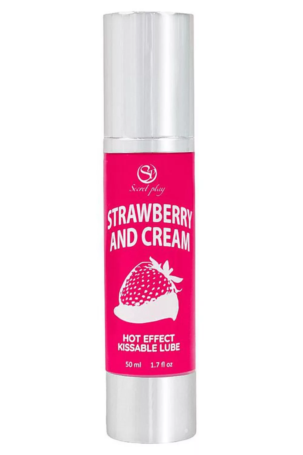 2 en 1 Lubrifiant et huile de massage fraise à la crème chauffant