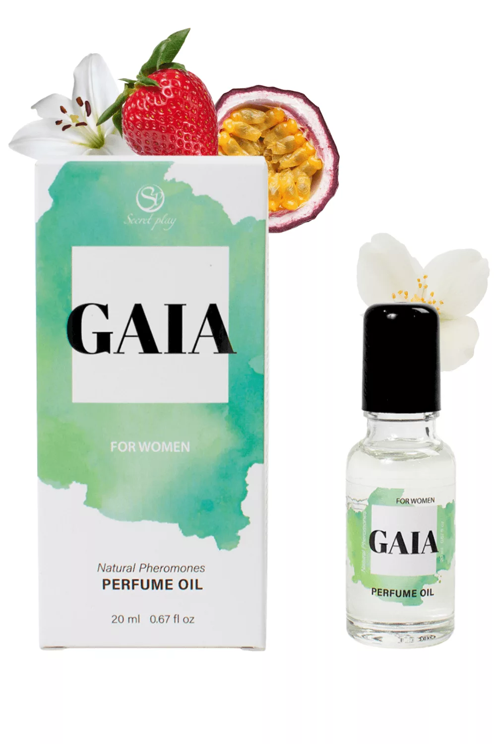 Huile parfumée Roll-on aux phéromones Gaia pour femme