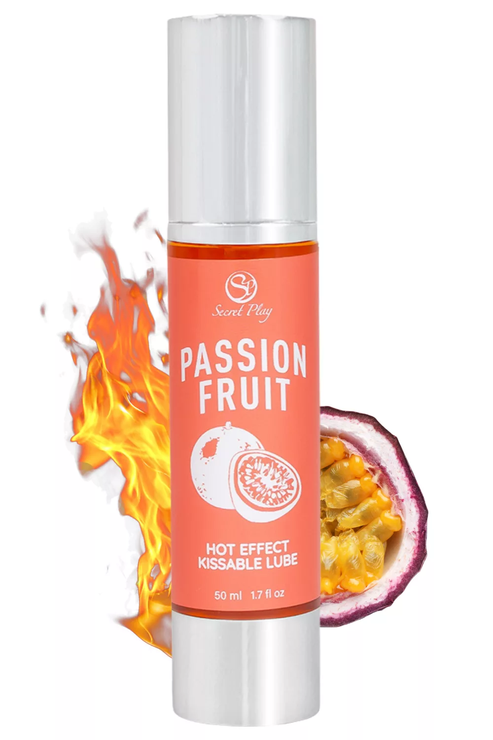 2 en 1 Lubrifiant et huile de massage fruit de la passion chauffant