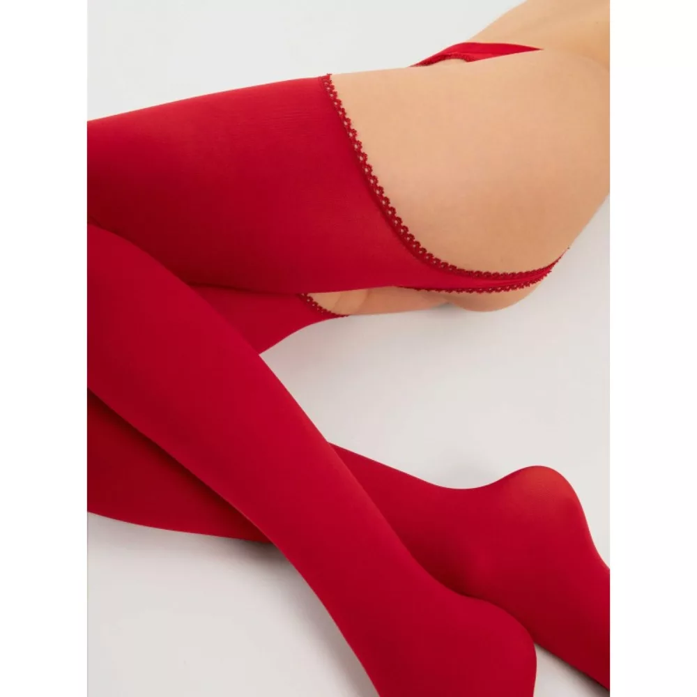 Diavola Bas jarretelles 60 DEN - Rouge